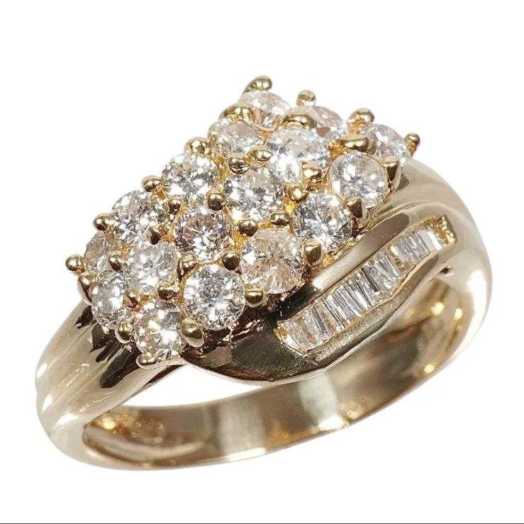 ダイヤ リング K18 ダイヤモンド 1.00ct 指輪18金メレ 1ct - メルカリ