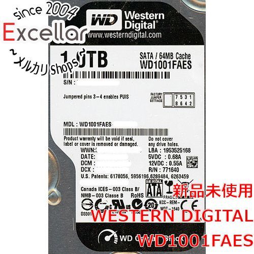 [bn:4] Western Digital製HDD WD1001FAES 1TB SATA300 7200