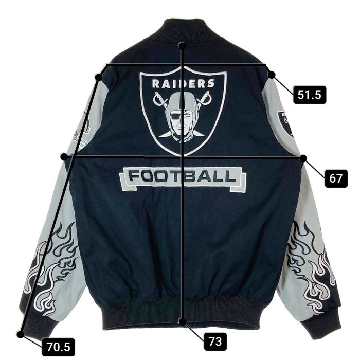 RAIDERS スタジャン ブラック 楽天市場】レイダース スタジャン メンズ ブラック ボンバー