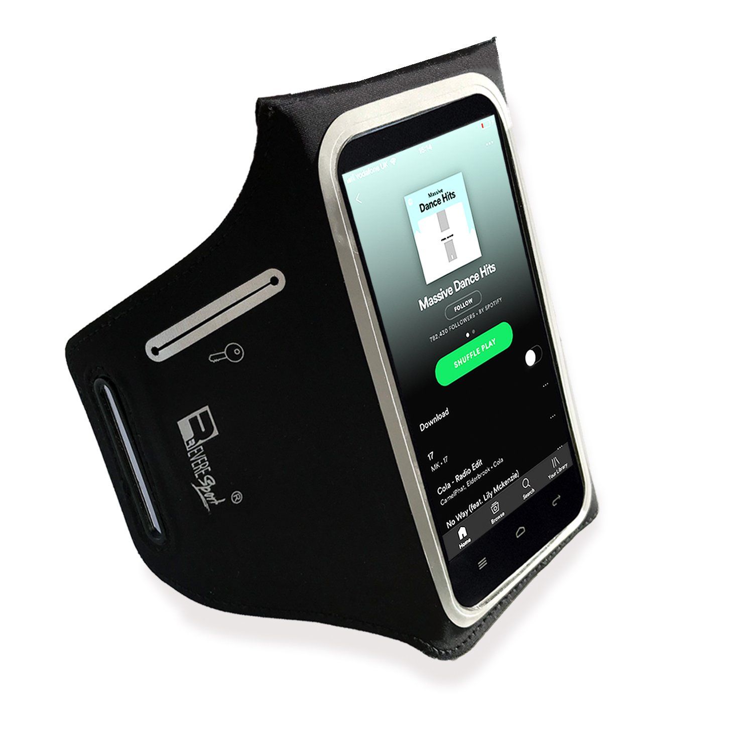 RevereSport 互換 iPhone 12 防水ランニングアームバンド 鍵 現金 クレジットカード用の追加ポケット付き スポーツやジムでのワークアウト エクササイズ用の電話アームホルダー