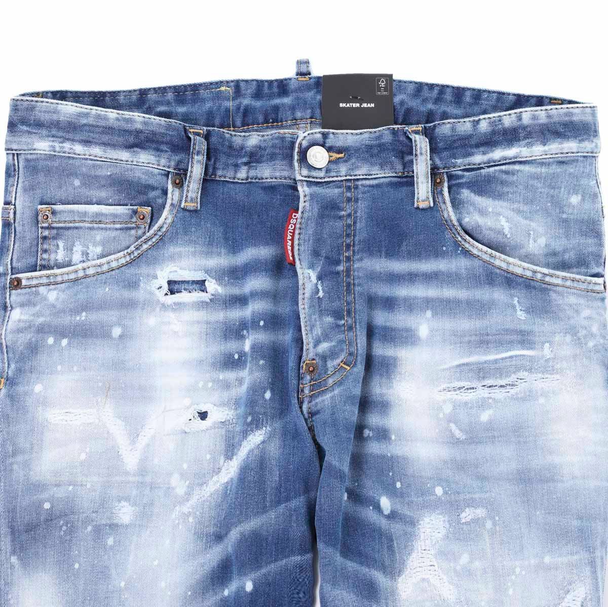 DSQUARED2 ディースクエアード S74LB1060 インディゴ SKATER JEAN 