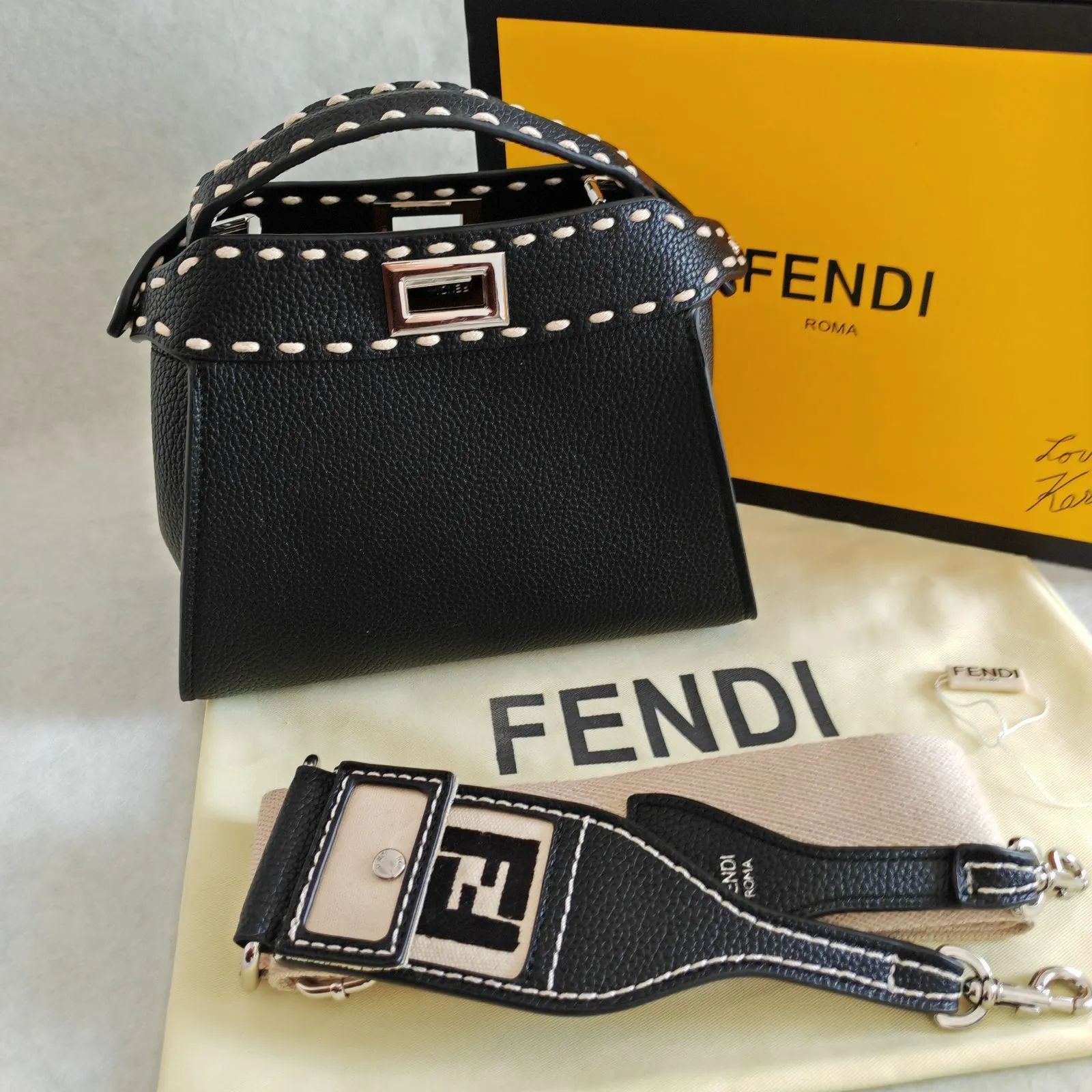 FENDI ピーカブー ミニ 2wayショルダーバッグ ハンドバッグ - メルカリ