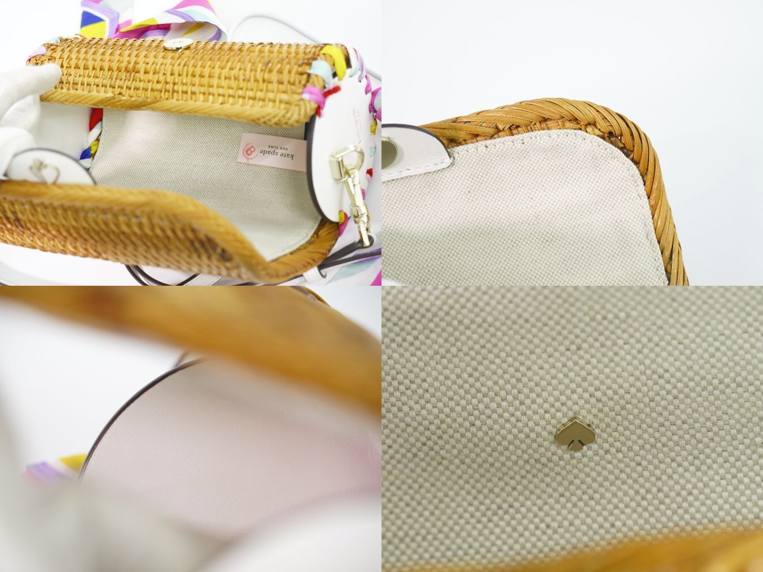 本物 ケイトスペード Kate Spade かごバッグ ショルダーバッグ  