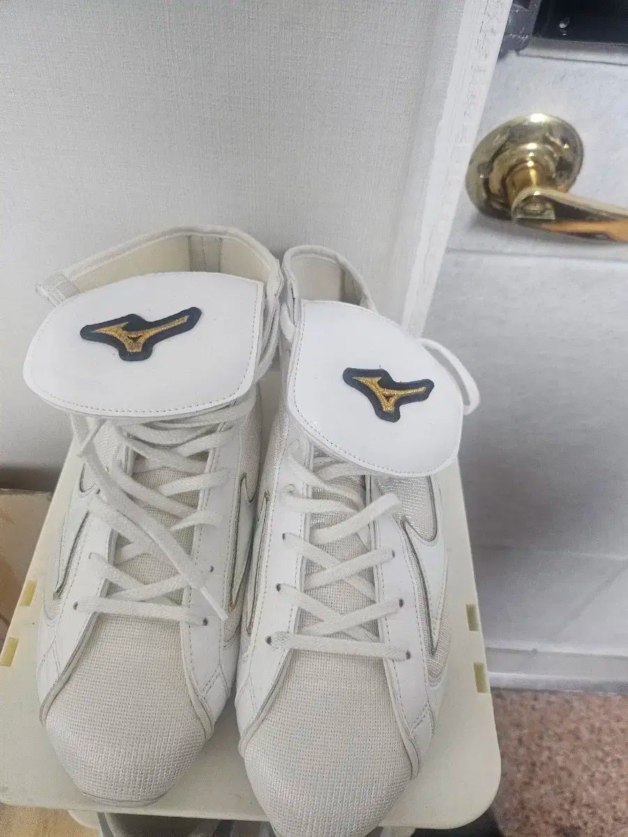 Mizuno ボクシングシューズ ホワイト×ゴールド×黒 スエード 楽天市場