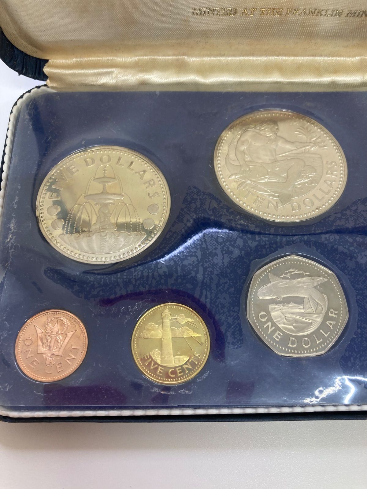 フランクリンミント　バルバドス 旧貨幣セット 銀メッキ フランクリンミント バルバドス 旧貨幣セット 銀メッキ M249