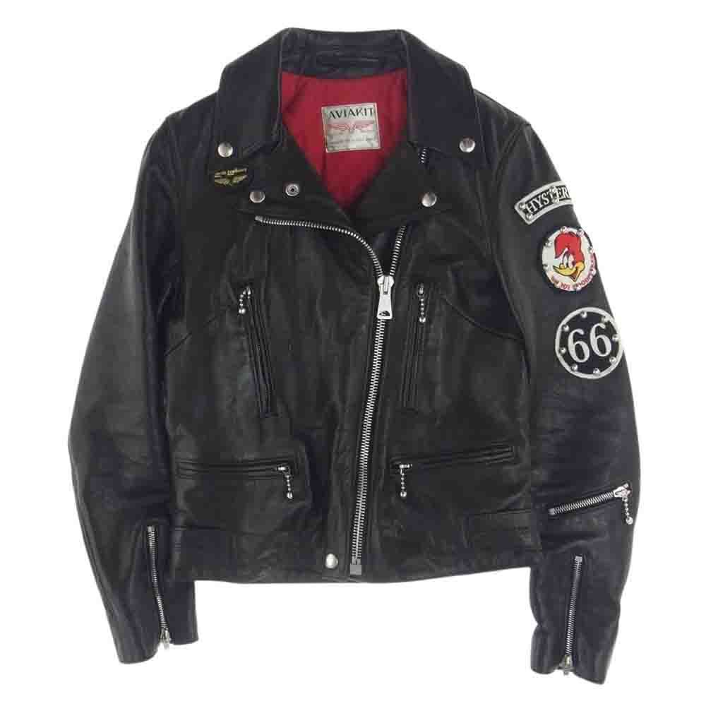 美品✨ ヒステリックグラマー フリー レザー ジャケット 本革 ブラック 黒 HYSTERIC GLAMOUR ヒステリックグラマー レザージャケット 15SS
