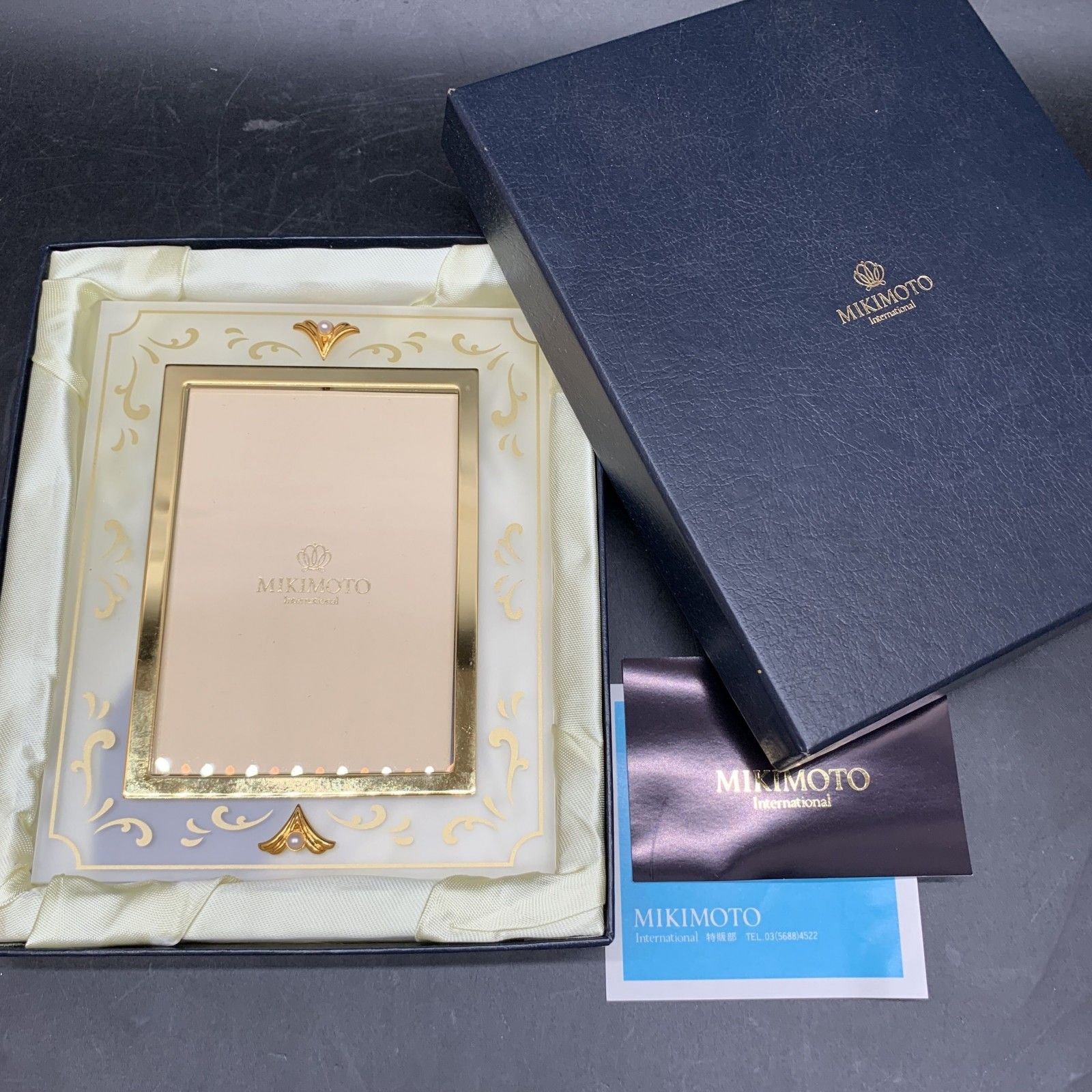 N326 未使用 MIKIMOTO ゴールドカラー 真珠 パール フォト