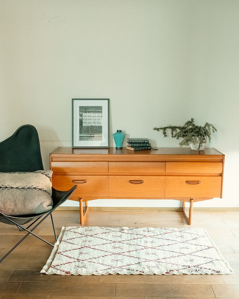 【新品】大判！ ベニワレンラグ モロッカンラグ トライバルラグ　ヴィンテージラグ ベニワレンラグ_96029（ブルー）｜ラグ・絨毯｜Layout - graf