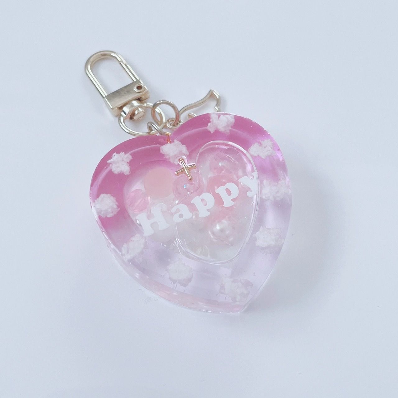 ハートシェイカー ピンク 韓国 雲 キーホルダー 現品限り - メルカリ