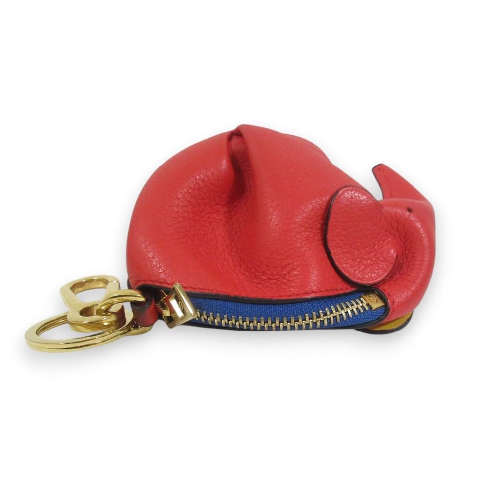 美品 LOEWE ロエベ エレファント レザー コインキーケース チャーム