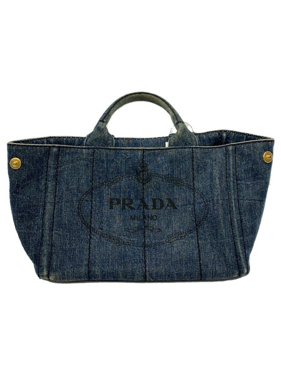 PRADA トートバッグ デニム ブルー - メルカリ