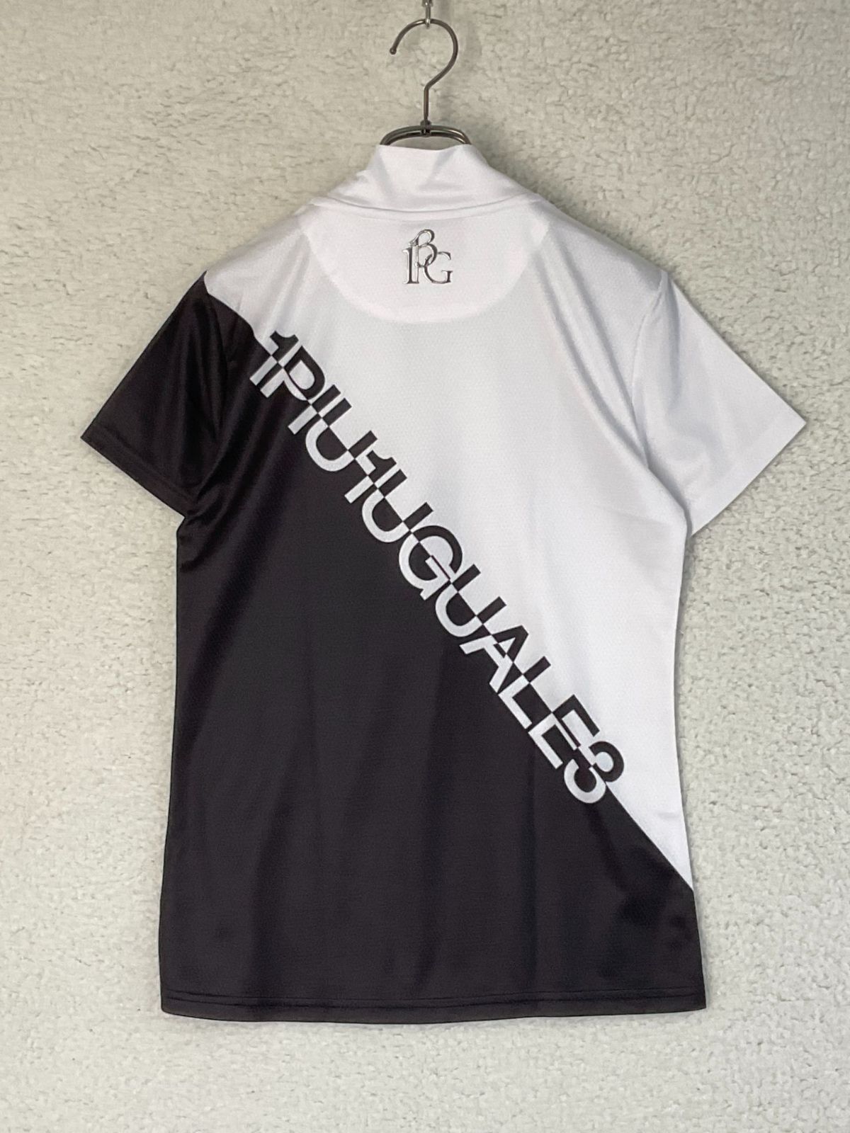未使用 1PIU1UGUALE3 GOLF 2 ホワイト×ブラック S/S MOCK NECK