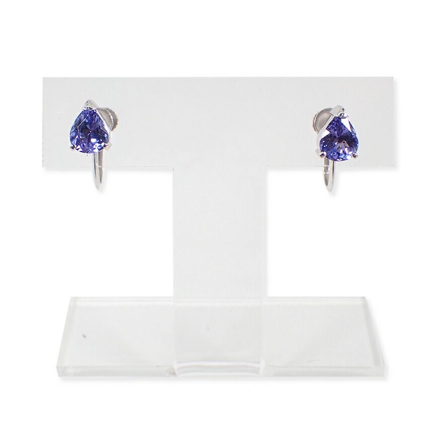 Pt900 タンザナイト イヤリング j61-11
