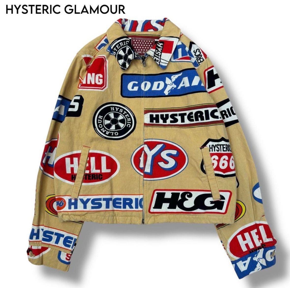 HystericGlamour ヒステリックグラマー スウィングトップ HYSTERIC GLAMOUR】モータースポーツロゴ スウィングトップ HYSTERIC