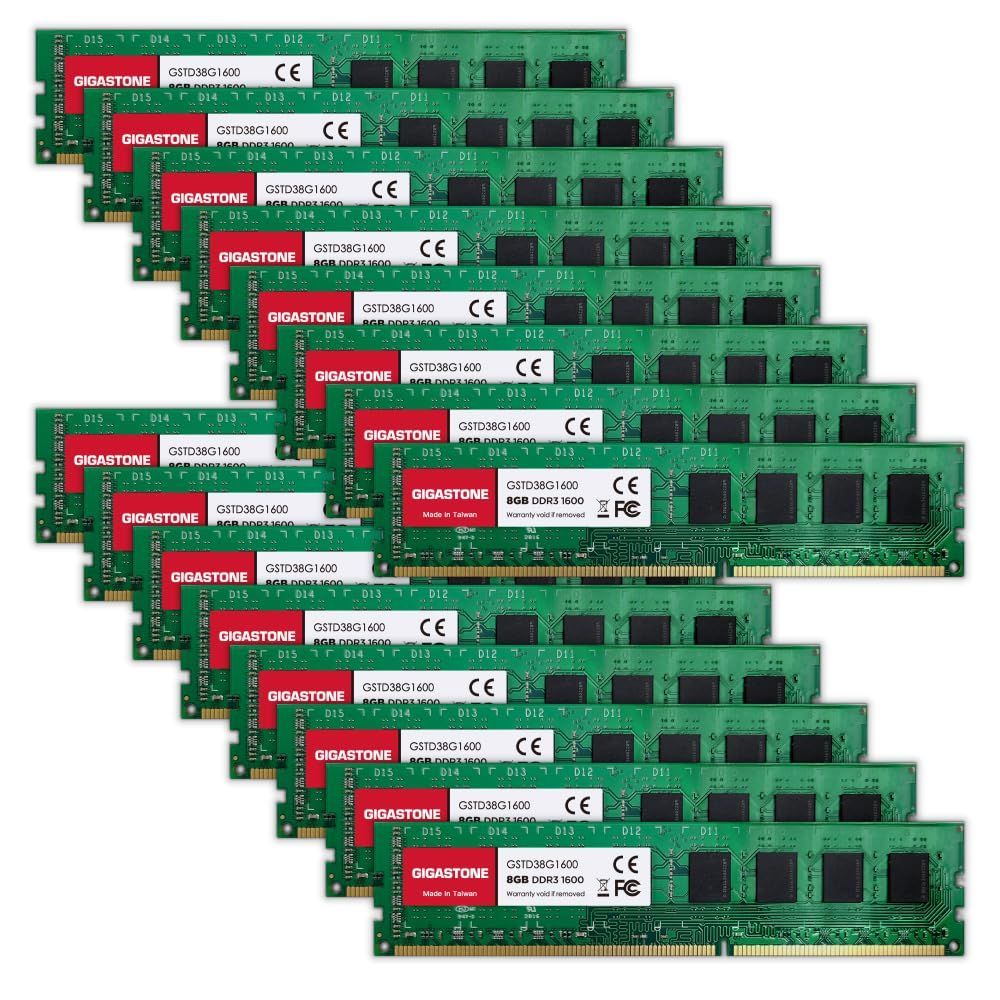 Color:DDR3 1600MHz 8GB。 【メモリ DDR3】GIGASTONE 8GBx16枚 (128GB Kit) DDR3/DDR3L 1600MHz (1333MHz) PC3-12800 (PC3-10600) CL11 1.35V/1.5V