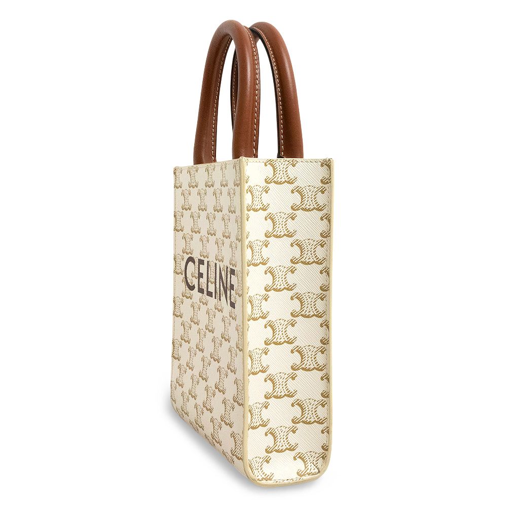 CELINE ミニ バーティカルカバ トリオンフキャンバス カーフスキン CELINE セリーヌ ショルダーバッグ ミニ バーティカルカバ