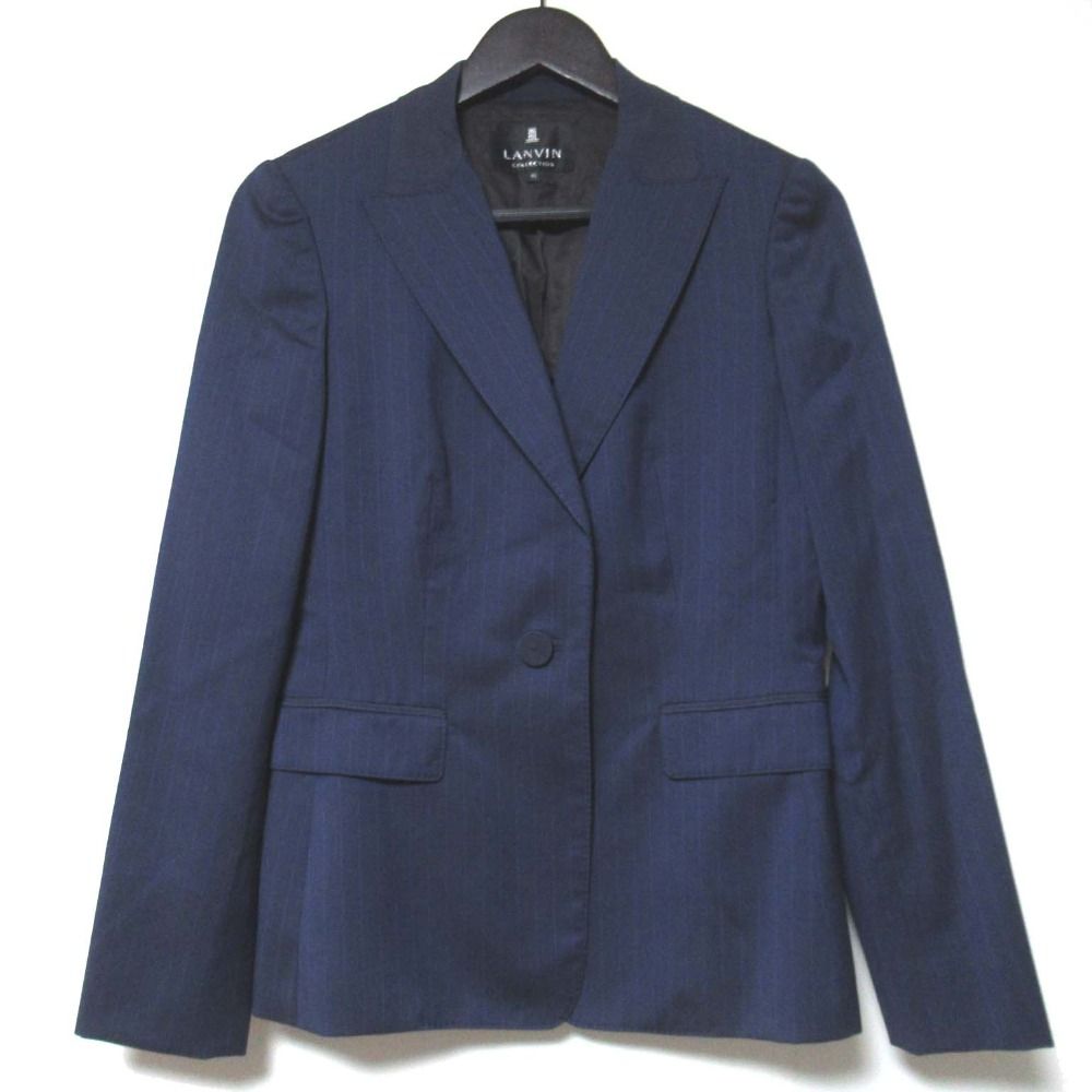 美品 LANVIN COLLECTION ランバンコレクション ピンストライプ柄