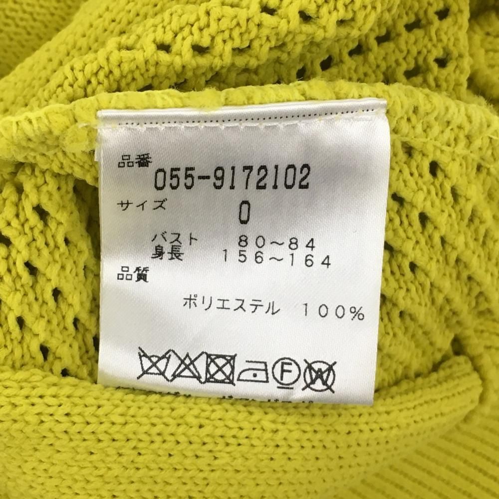 パーリーゲイツ ニットジャケット マスタードイエロー系 袖下 サイド透かし編み レディース 0 S ゴルフウェア PEARLY GATES LLC-HASEGAWATOSO_COM