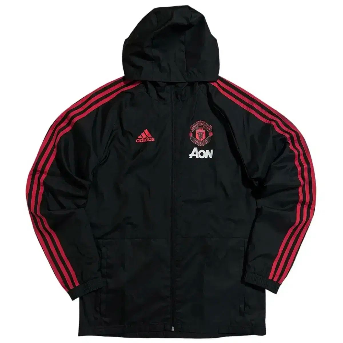 adidas アディダス MANCHESTER UNITED FC マンチェスター ユナイテッドFC 18 ー 19 黒×赤 防風 M