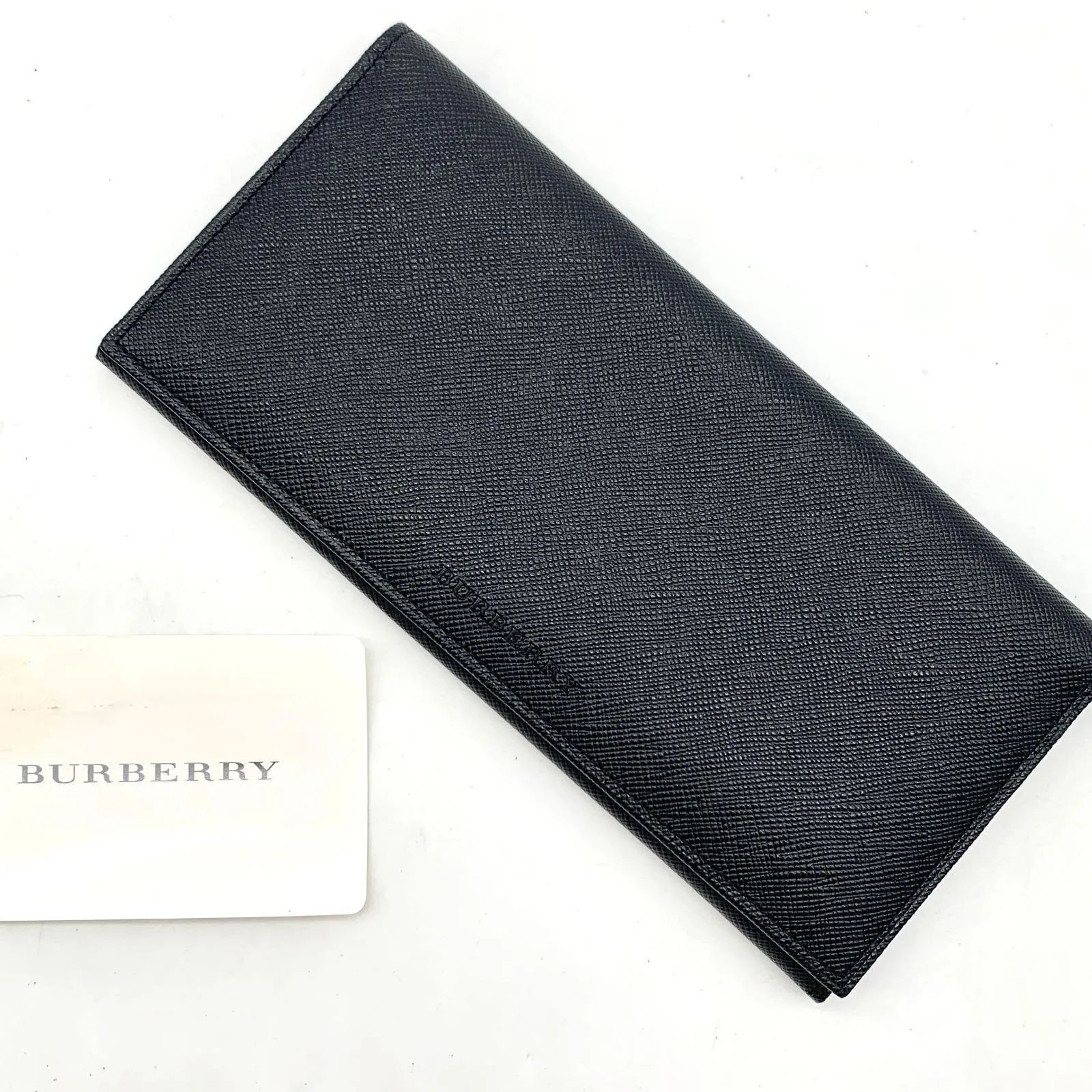 ▽【美品】BURBERRY バーバリー 長財布 ノバチェック レザー ブラック