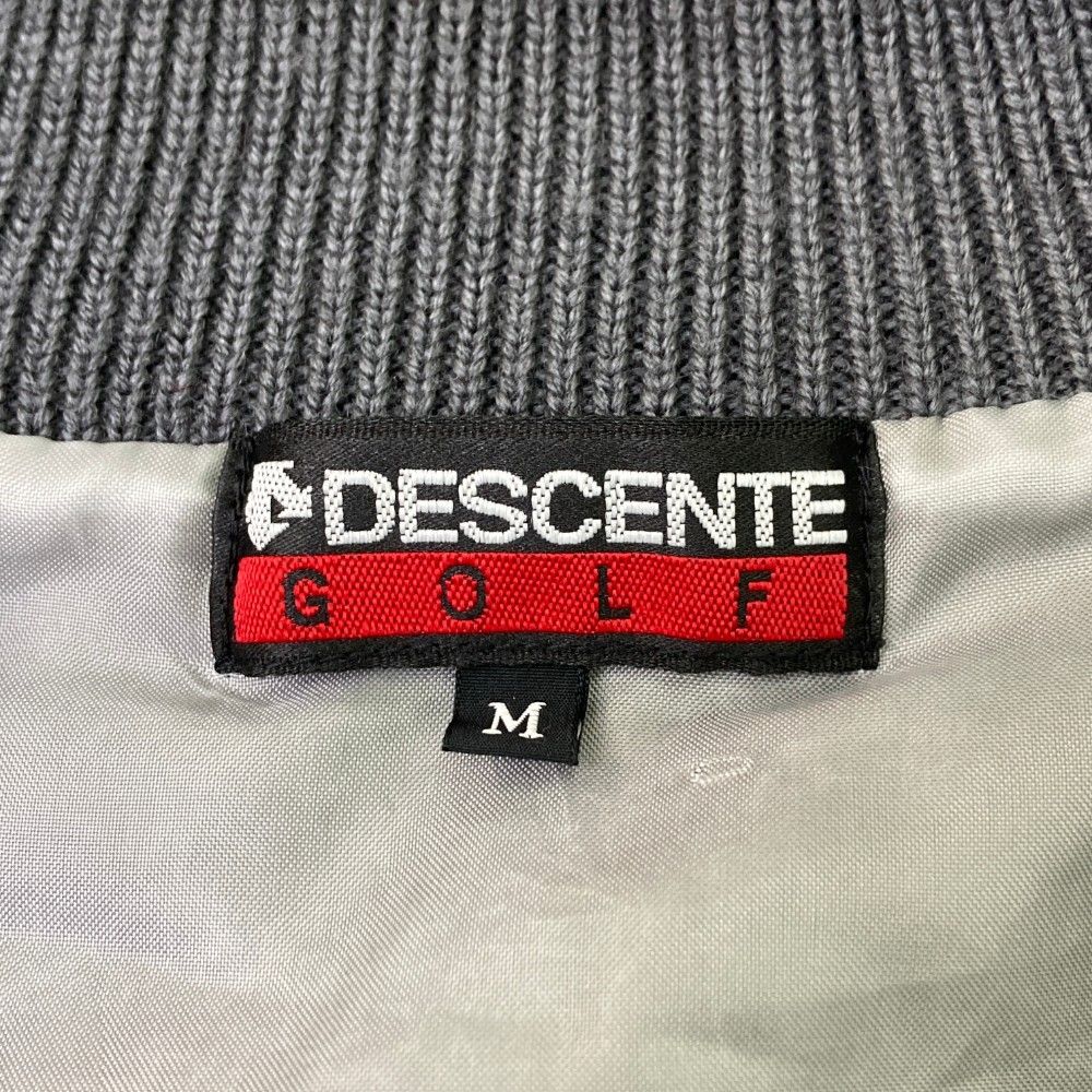 サイズ：M DESCENTE GOLF デサントゴルフ 裏地付ニット ジップ