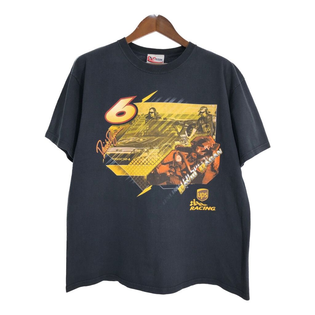 CHASE AUTHENTICS チェイス オーセンティック デビッド・ラガン レーシングＴシャツ ブラック (メンズ XL) 中古 古着 T3803