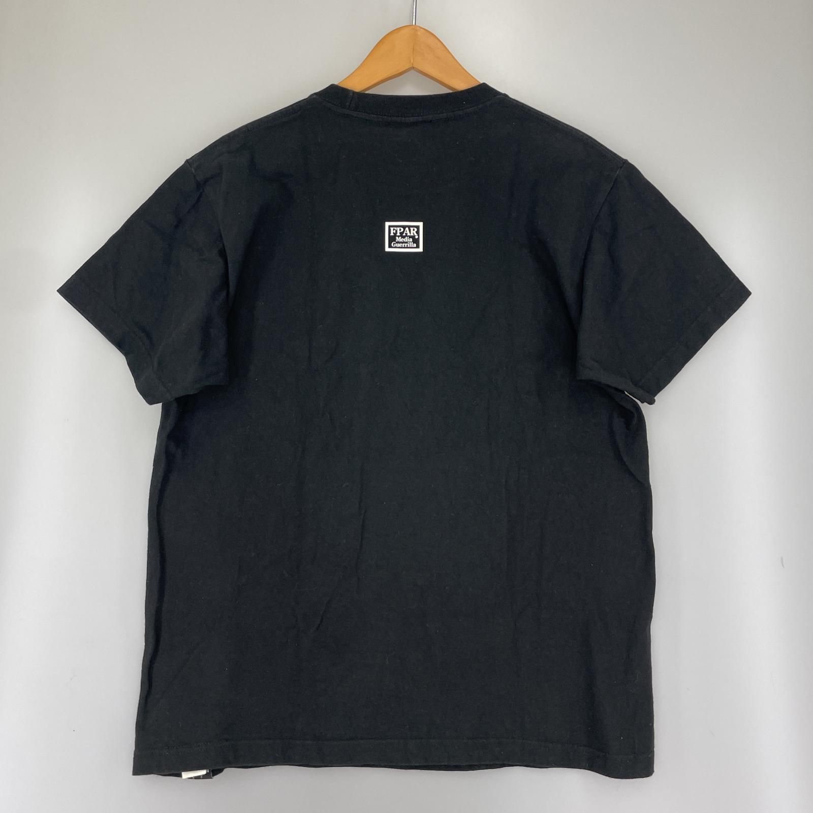 極美品 FPAR MEDIA GUERRILLA Tシャツ カットソー半袖 クルーネック BOXロゴ size 2 黒 w taps NEIGHBORHOOD TET 40%