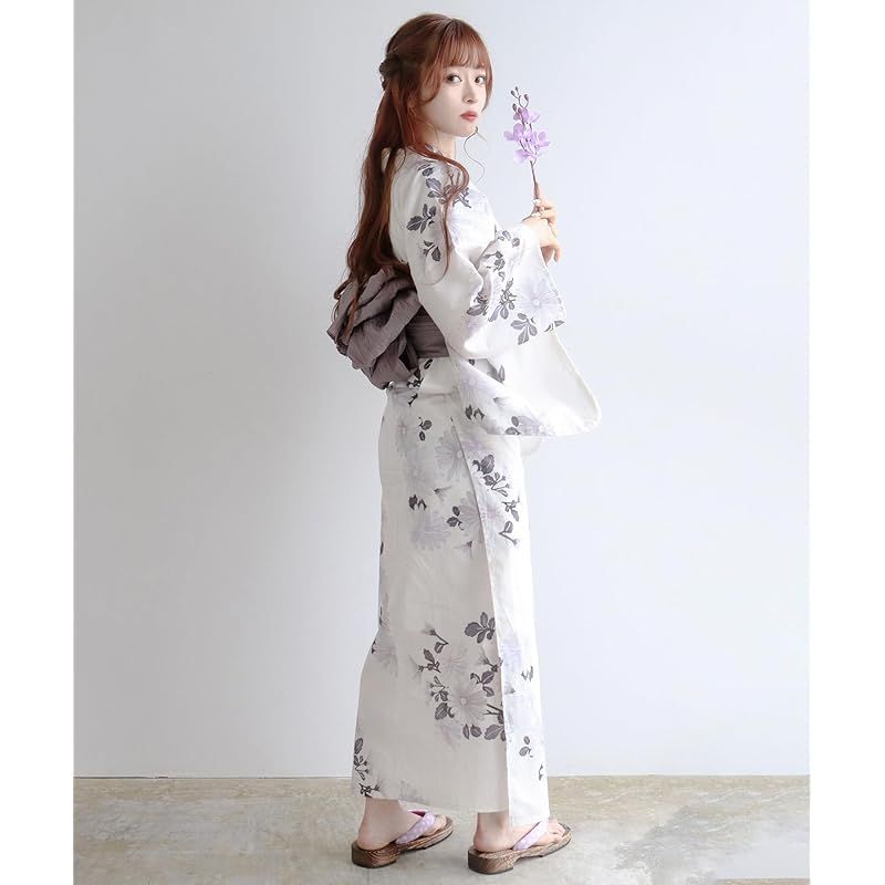 KYOETSU] [キョウエツ] 浴衣セット 変わり織 生成り 6点セット