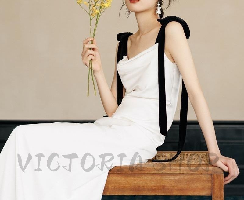 ウェディングドレス リボンストラップ マーメイド