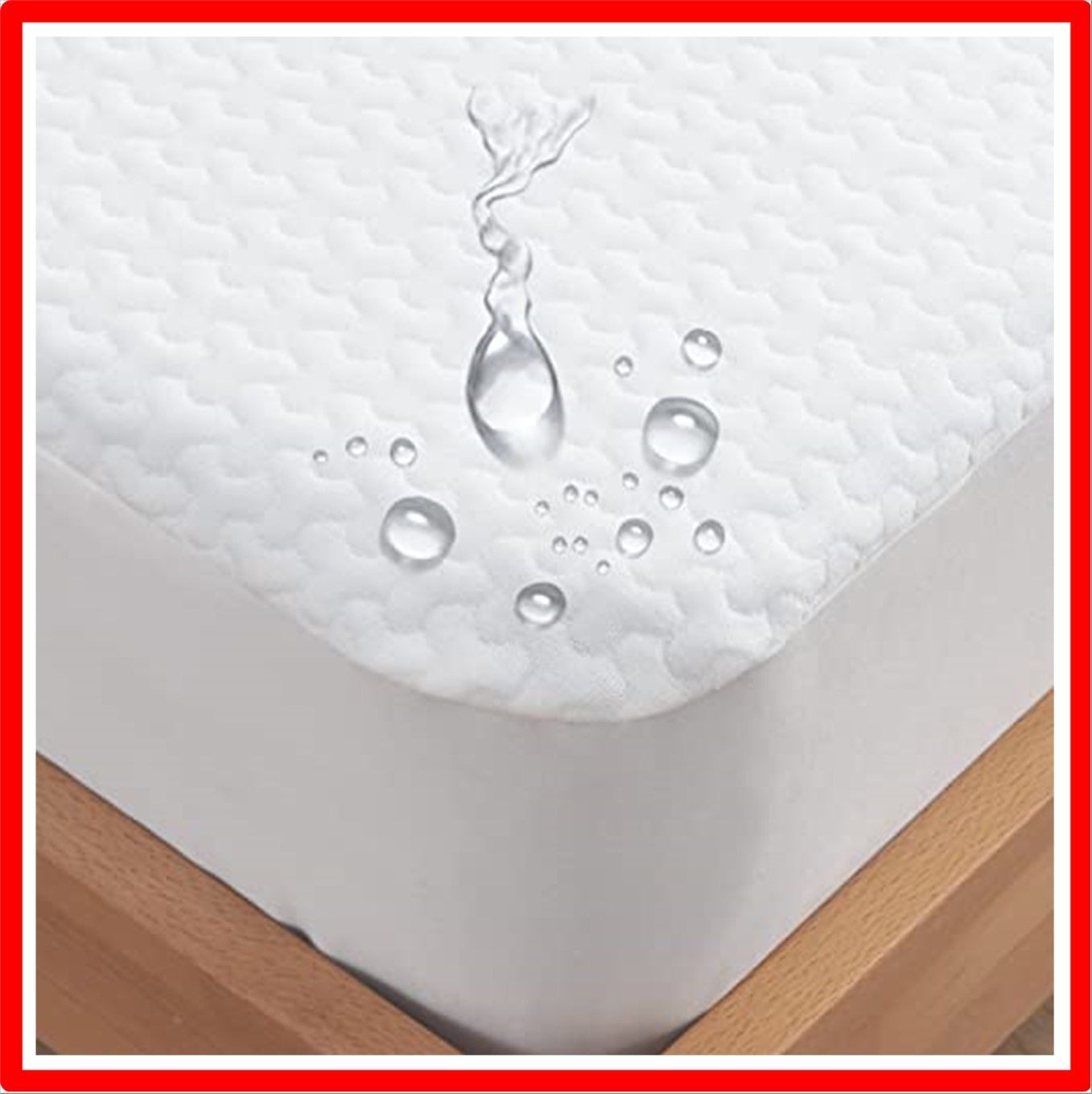 【匿名配送】ホワイト(進化版)_セミダブル・120X200cm  クモリ(Kumori) ボックスシーツ 防水タイプ ベッドシーツ マットレス・敷き布団カバー 