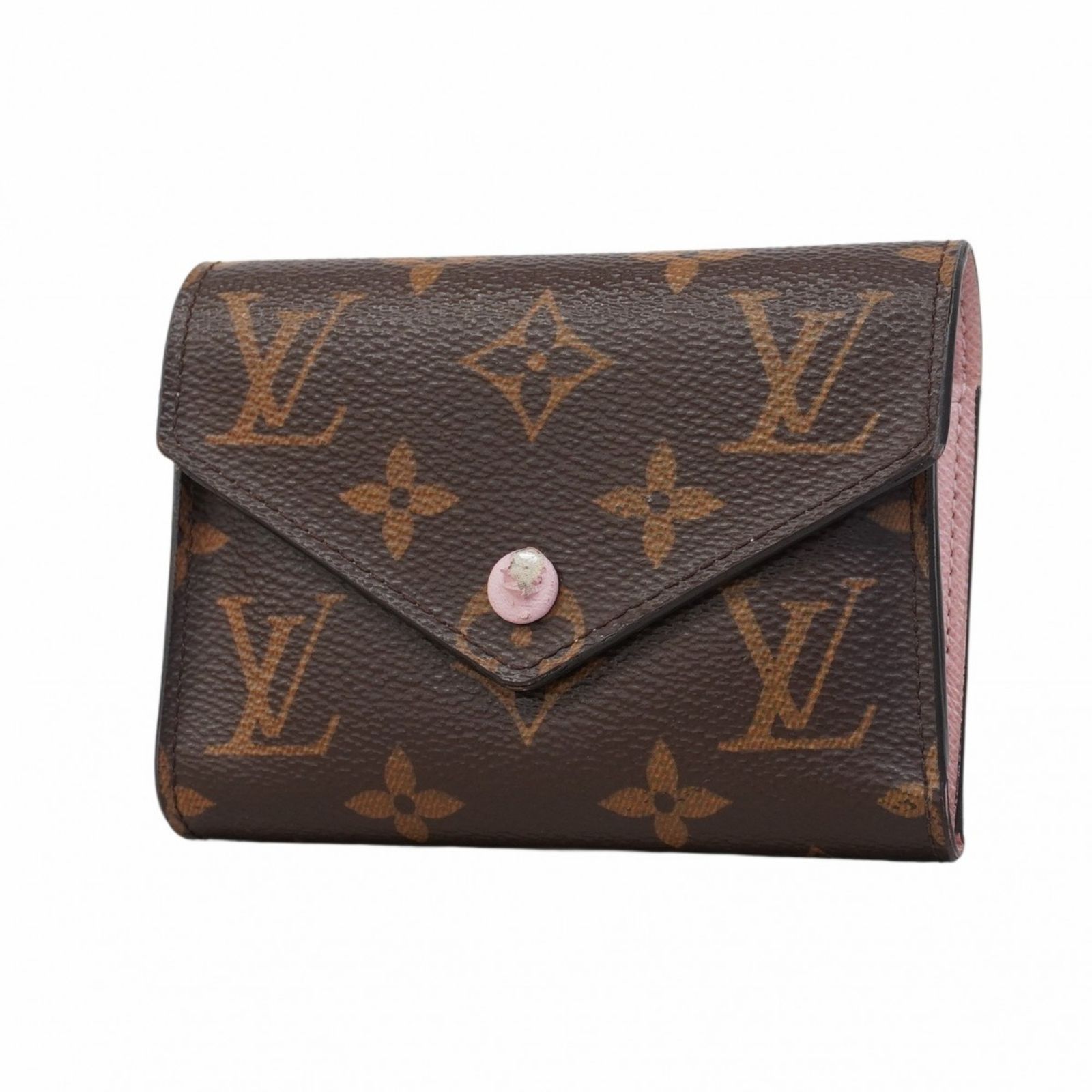 ルイ ヴィトン Louis Vuitton ルイ ヴィトン 三つ折り財布 モノグラム ポルトフォイユヴィクトリーヌ M62360 ブラウン ローズバレリーヌレディース