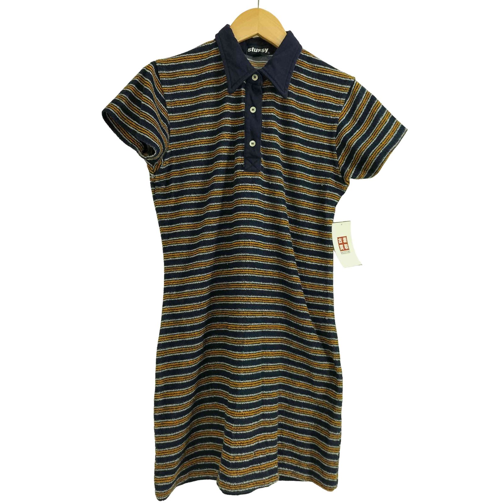 ステューシー Stussy OLD 90s USA製 紺タグ パイル地 ボーダー