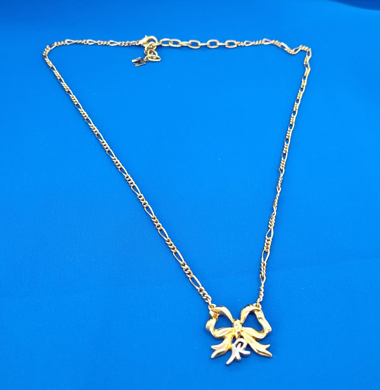 NINA RICCI ニナリッチ VINTAGE ゴールドカラー リボン ネックレス NR 
