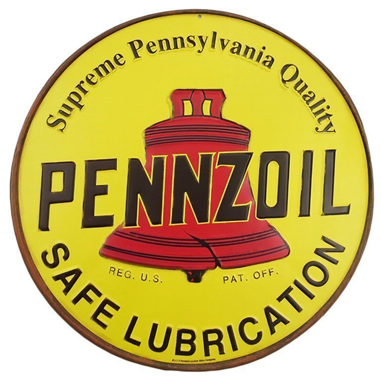 PENNZOIL　アメリカン ダイカット エンボス メタルサイン オイルカンパニー アメリカ雑貨 アメ雑 アメリカン雑貨