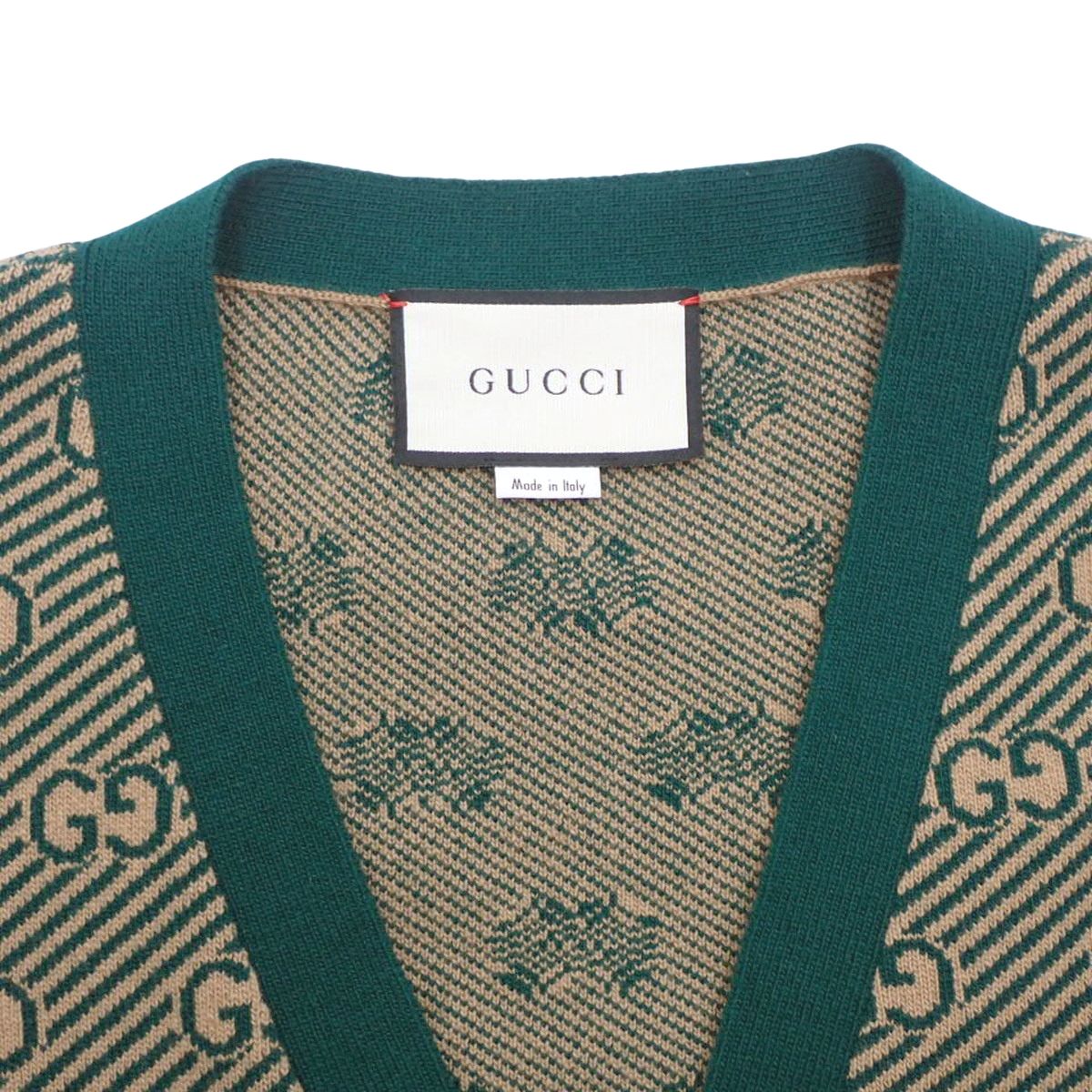 GUCCI GGロゴ ストライプ カーディガン GUCCI GGロゴ ストライプ カーディガン GUCCI GGロゴ ストライプ
