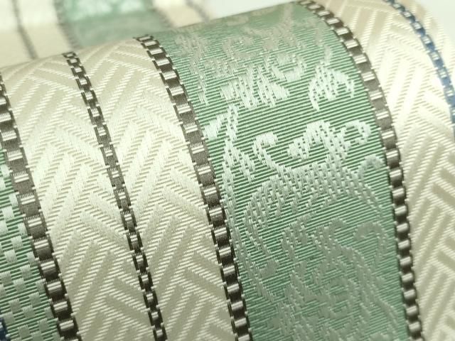 専用帯832 722 二本セット●岡野武一郎 本場筑前博多織 高級 正絹両面全通 平和屋本店□極上 1897年創業 名門岡野 本場筑前博多織 千年工房