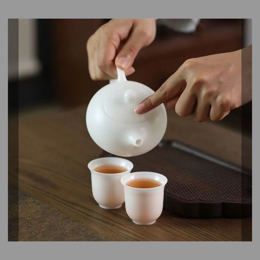 徳化素焼薄胎氷種玉磁器鳳鳴西施急須家庭用事務用陶磁器急須