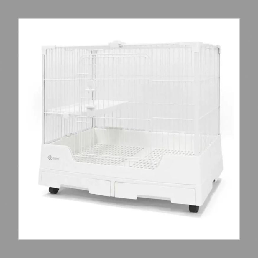 うさぎケージ 二重引き出しが取り出せます洗浄防噴尿うさぎケージオランダ豚のトトロ飼育ケージ STEELWINDOWSANDDOORS_COM