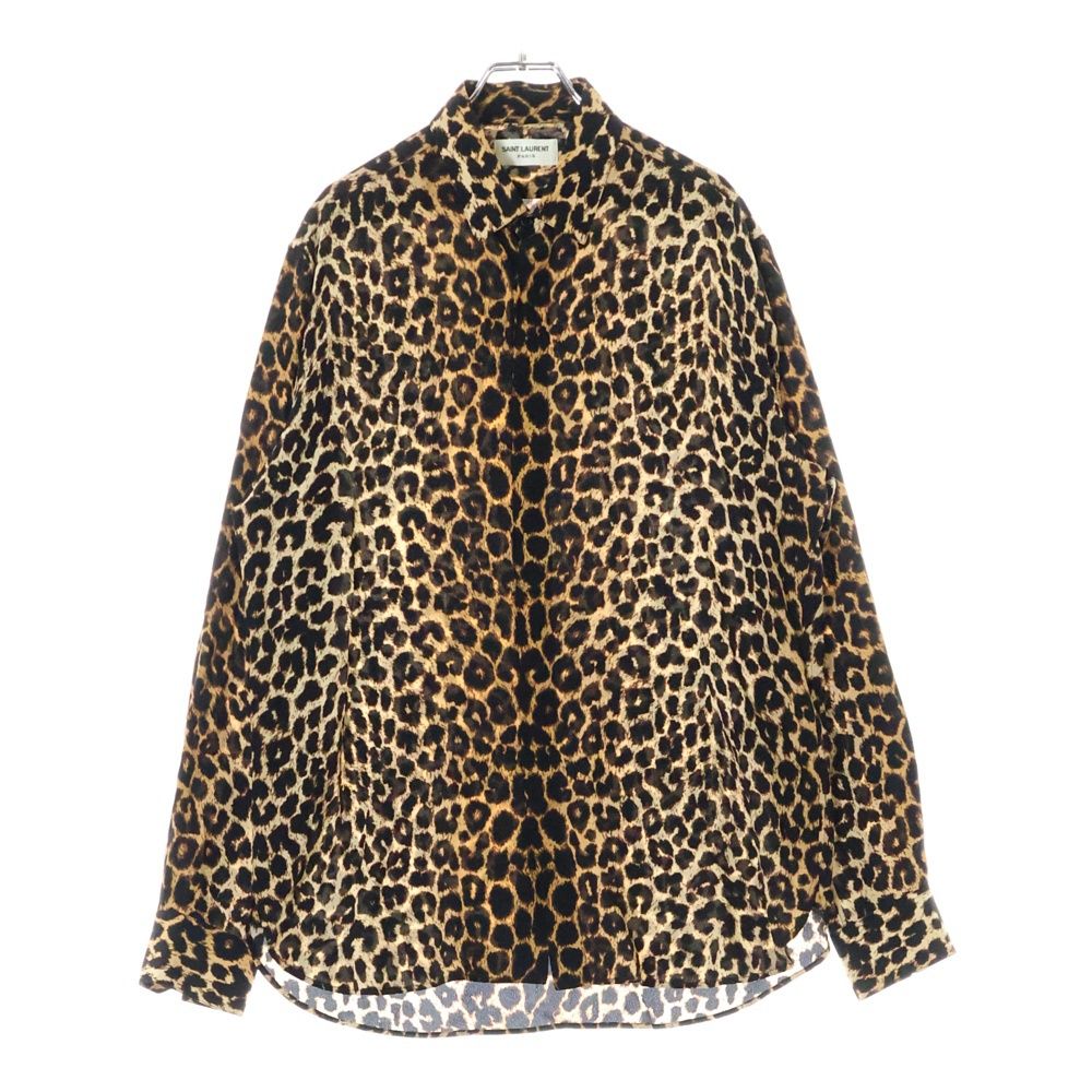 SAINT LAURENT PARIS (サンローランパリ) レオパード シルク 長袖  