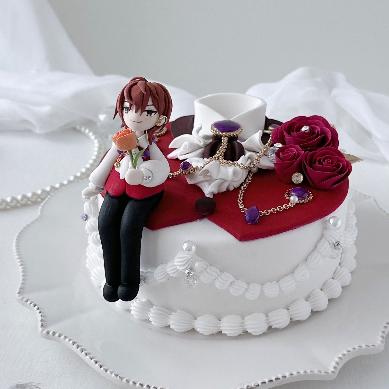 No.1113オーダークレイケーキ ✵ Snowflake ✵ クレイケーキ専門店 | 𝕟𝕖𝕨 𝕚𝕟 🍒 ⁡ ⁡ くま