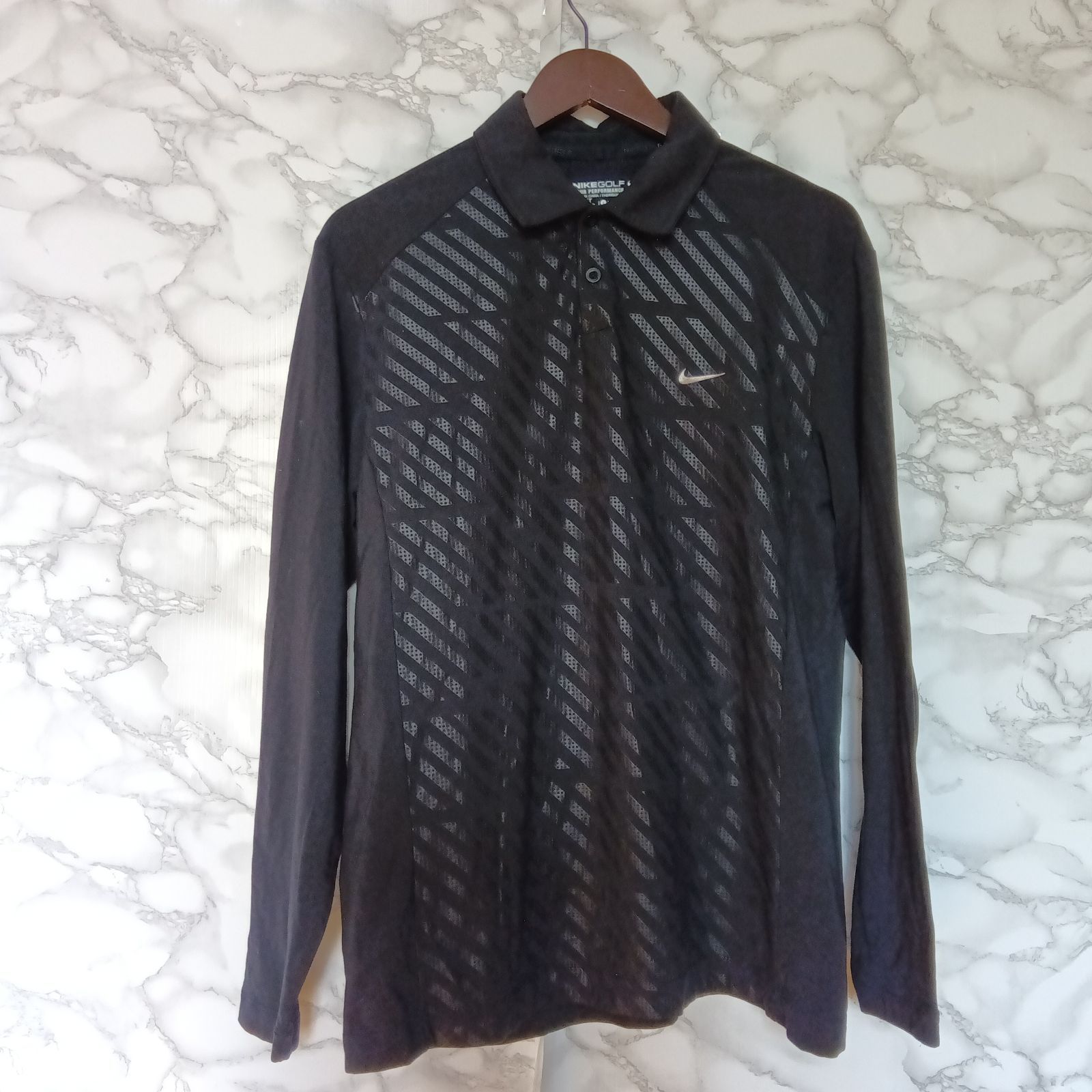 ナイキゴルフ NIKEGOLF 長袖シャツ ポロシャツ メンズ 【L】 黒