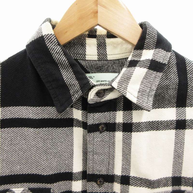 off-white オフホワイトステンシルフランネルシャツ