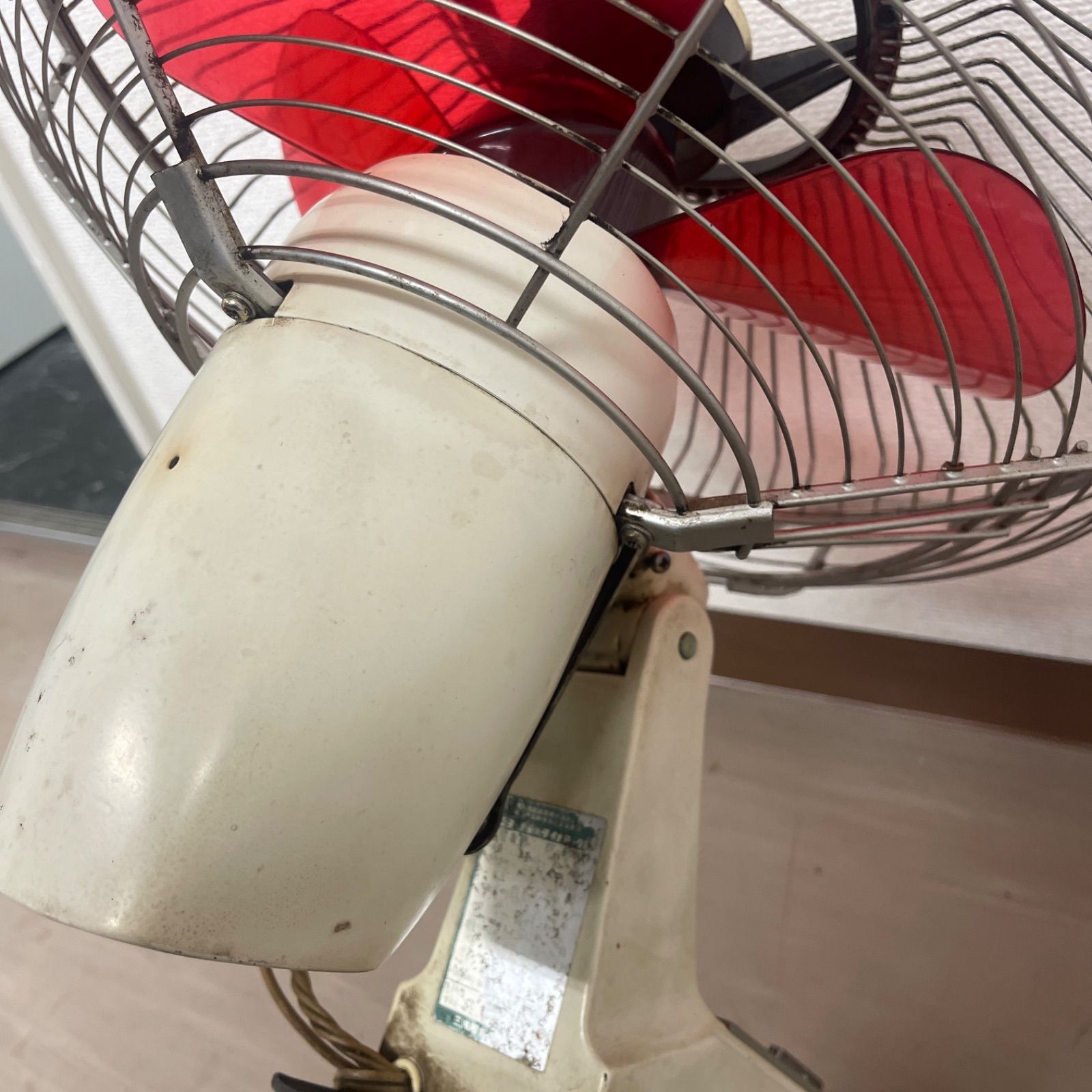 SANYO EF-6DK 壁掛け扇風機 昭和レトロ 希少 赤羽 赤プロペラ