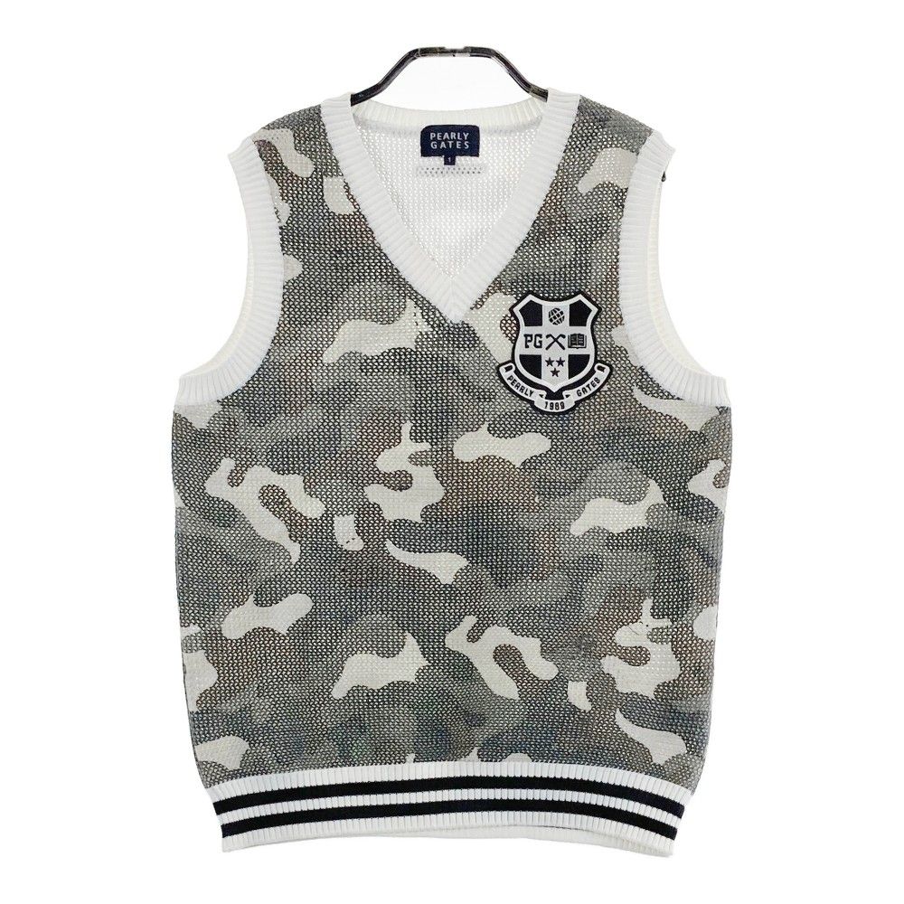 サイズ：1 PEARLY GATES パーリーゲイツ ニットベスト カモフラ柄