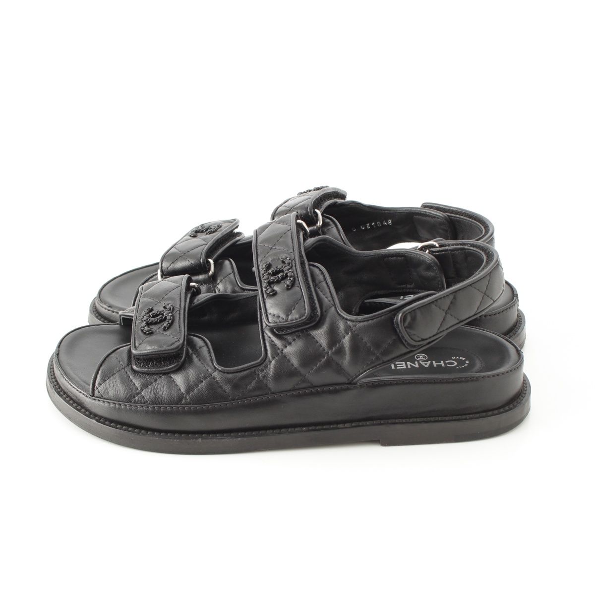 シャネル 17P マトラッセ レザー ココマーク ストラップ コンフォート  