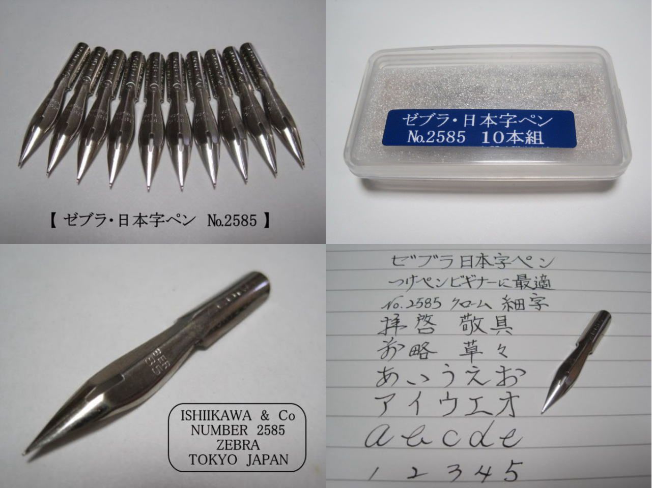 No.31ペン先交換収納式ペン軸1本・替ガラスペン3種10本・日本字ペン10 