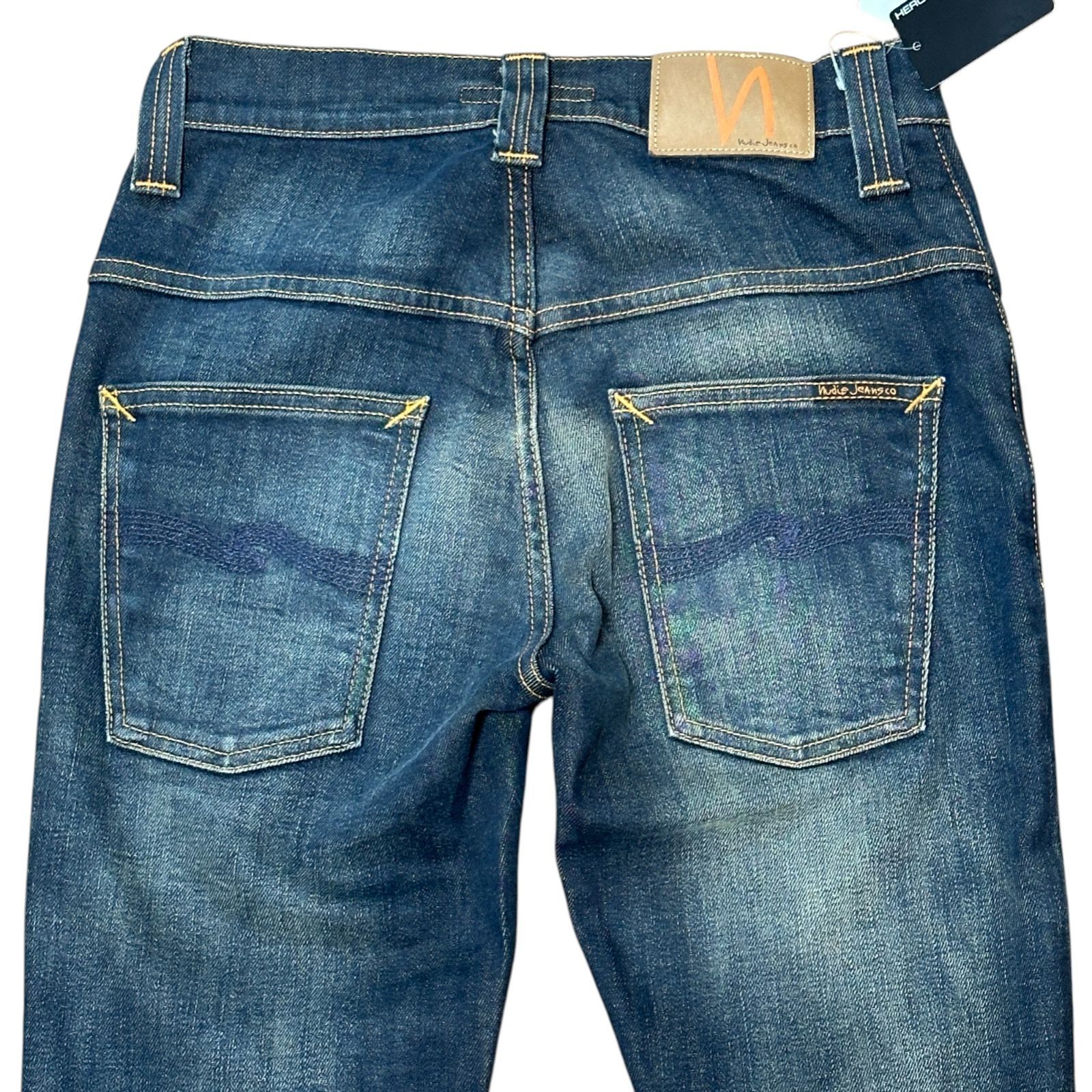 未使用 NUDIE JEANS THIN FINN NJ3771 ダークブルー メンズS
