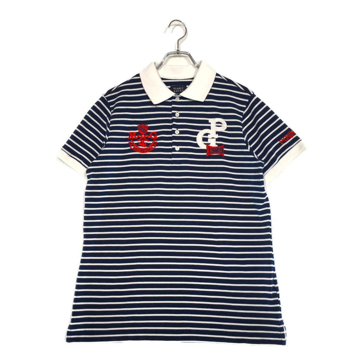PEARLY GATES 半袖ポロシャツ PEARLY GATES｜切替ボーダー半袖ポロシャツ | Rakuten Fashion