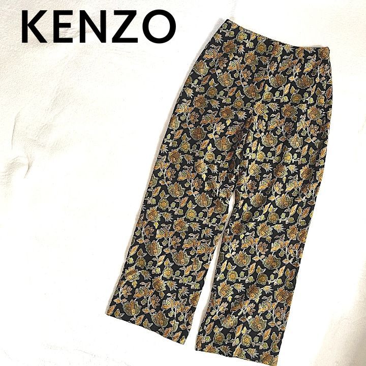 KENZO ケンゾー 花柄 ジャガード ワイドパンツ 総柄 レディース