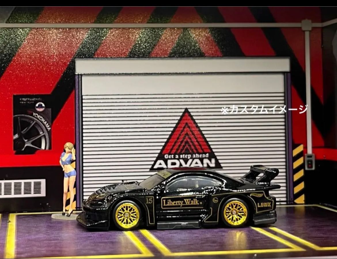 1/64 カスタムホイール 4台分 メッキ仕様 メッシュ シルバー